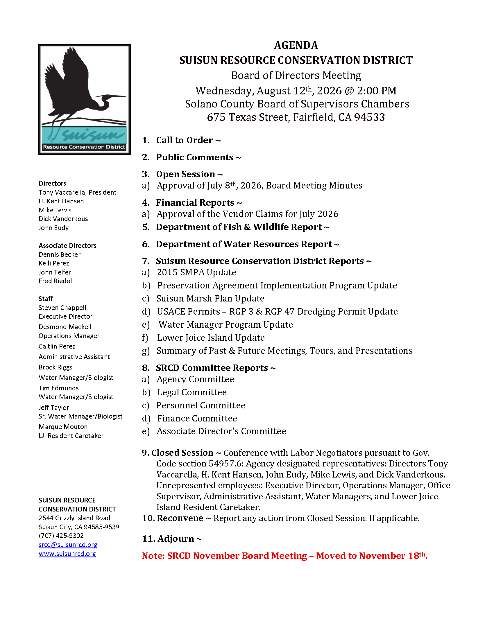 Board Agendas